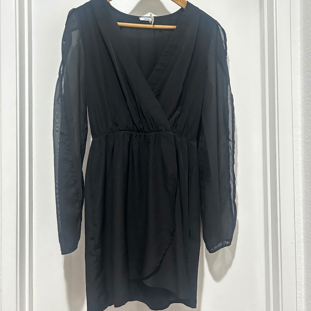 Black Kimchi Blue Longsleeve Minidress